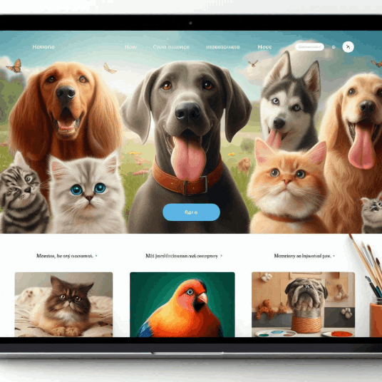 Image of a pet website